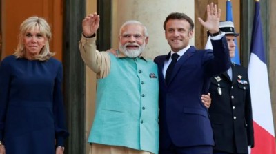 फ्रांस में भी 'हिन्द और हिन्दी' की चमक, राष्ट्रपति इमैनुएल मैक्रों ने एक ट्वीट से जीता दिल