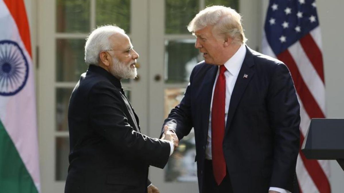 Trump meets pm Modi is this way, check out the video here