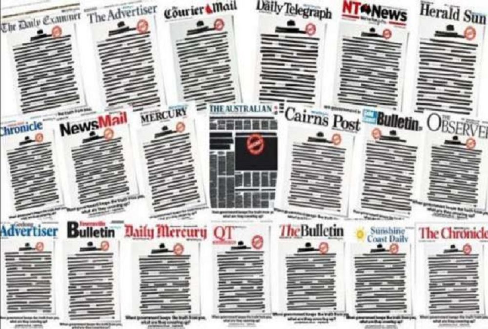 Majroe afhængige Bliv ved Frontpage of all newspapers in Australia has been printed black, know  what's the reason | NewsTrack English 1