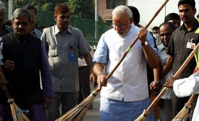 PM Modi set an example of cleanliness in America, watch this video