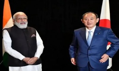 पीएम योशिहिदे सुगा से मिले PM मोदी, कहा- भारत और जापान की मजबूत दोस्ती विश्व के लिए शुभ संकेत