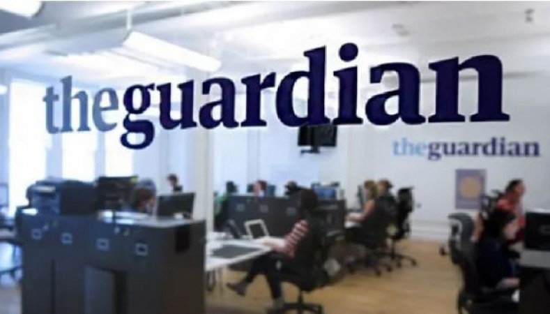 लेस्टर हिंसा पर 'द गार्डियन' ने फैलाई फर्जी ख़बरें.., UK में दफ्तर के बाहर हुआ विरोध प्रदर्शन