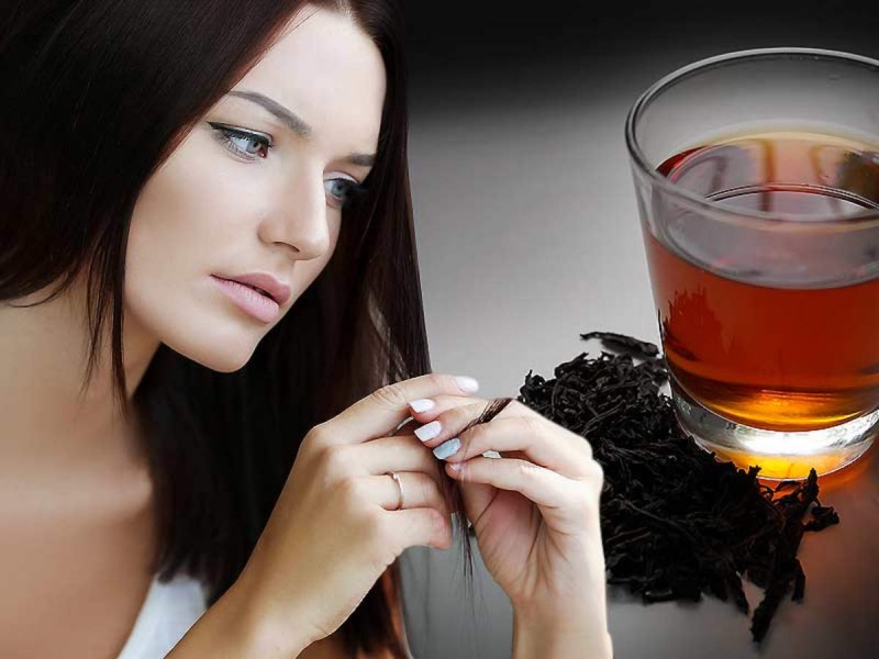 You can make your hair black using black tea