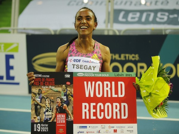 లీవిన్ లో ప్రపంచ ఇండోర్ 1500మీ రికార్డ్ ను గుడాఫ్ త్సెగే బద్దలు గొట్టాడు